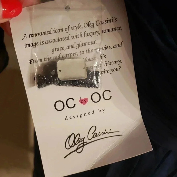 Oleg Cassini designed gorgeous dress size 12 NWT - Picture 6 of 6